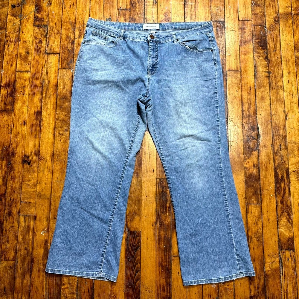 Pure Energy Jeans Women's Size 29 Blue Denim Relaxed Fit Bootcut Medium Wash